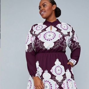 Lane Bryant x Girl with Curves Medallion Print Midi Dress